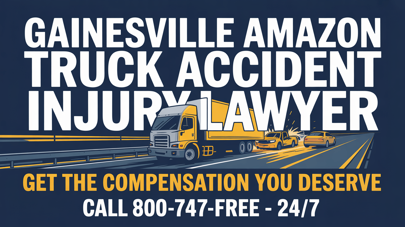 Abogado de lesiones por accidente de camión de Amazon en Gainesville