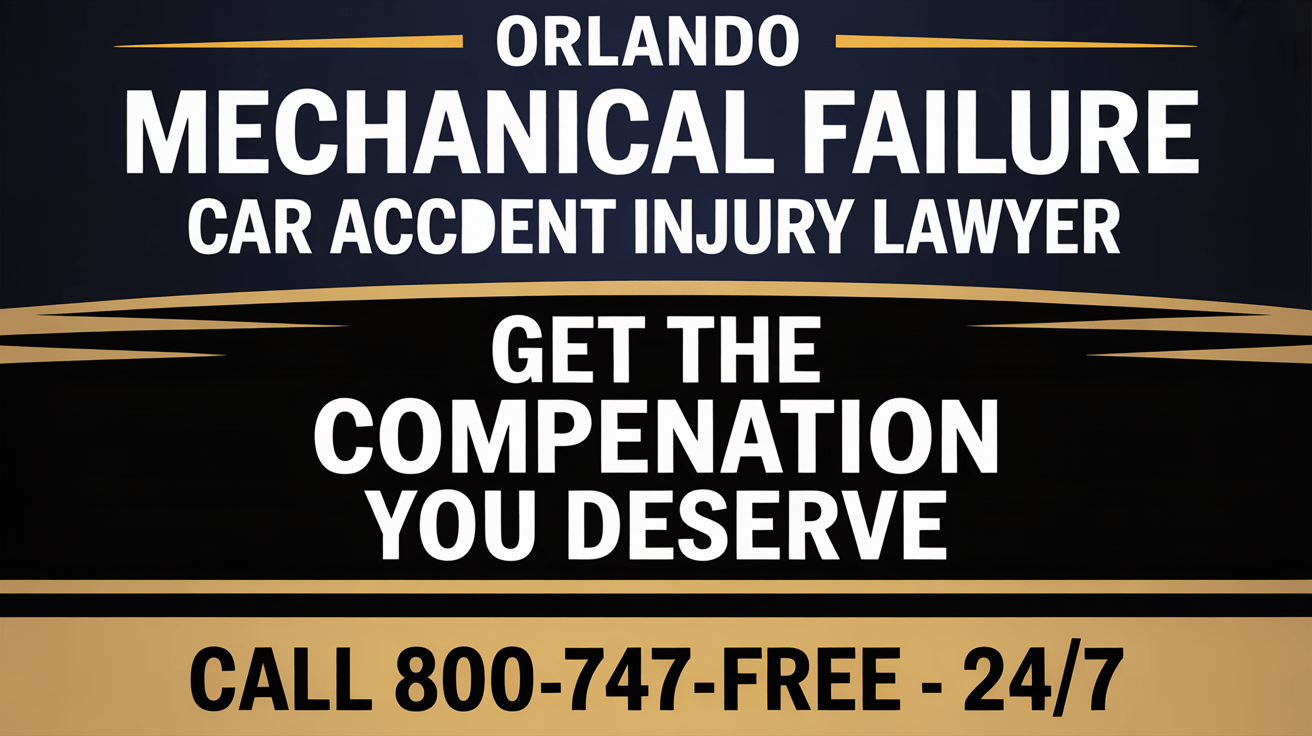 Abogado de lesiones por accidente de automóvil debido a fallos mecánicos en Orlando