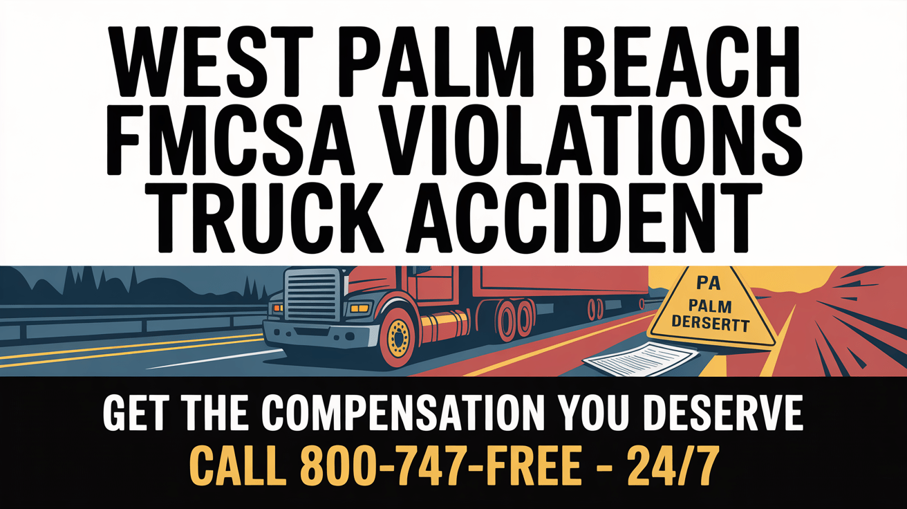 Abogado de lesiones por accidente de camión por violaciones de FMCSA en West Palm Beach