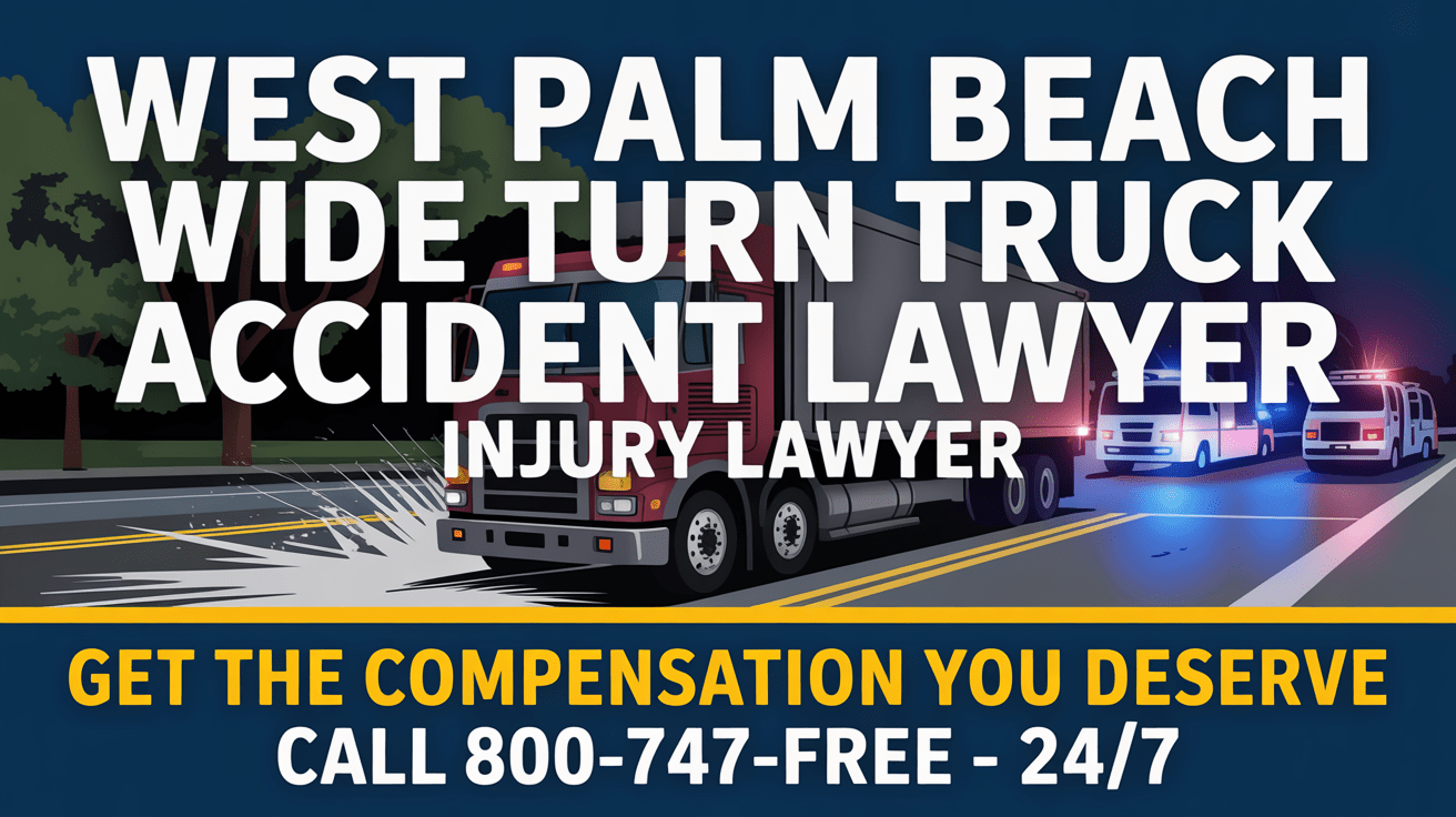 Abogado de lesiones por accidente de camión de giro amplio en West Palm Beach