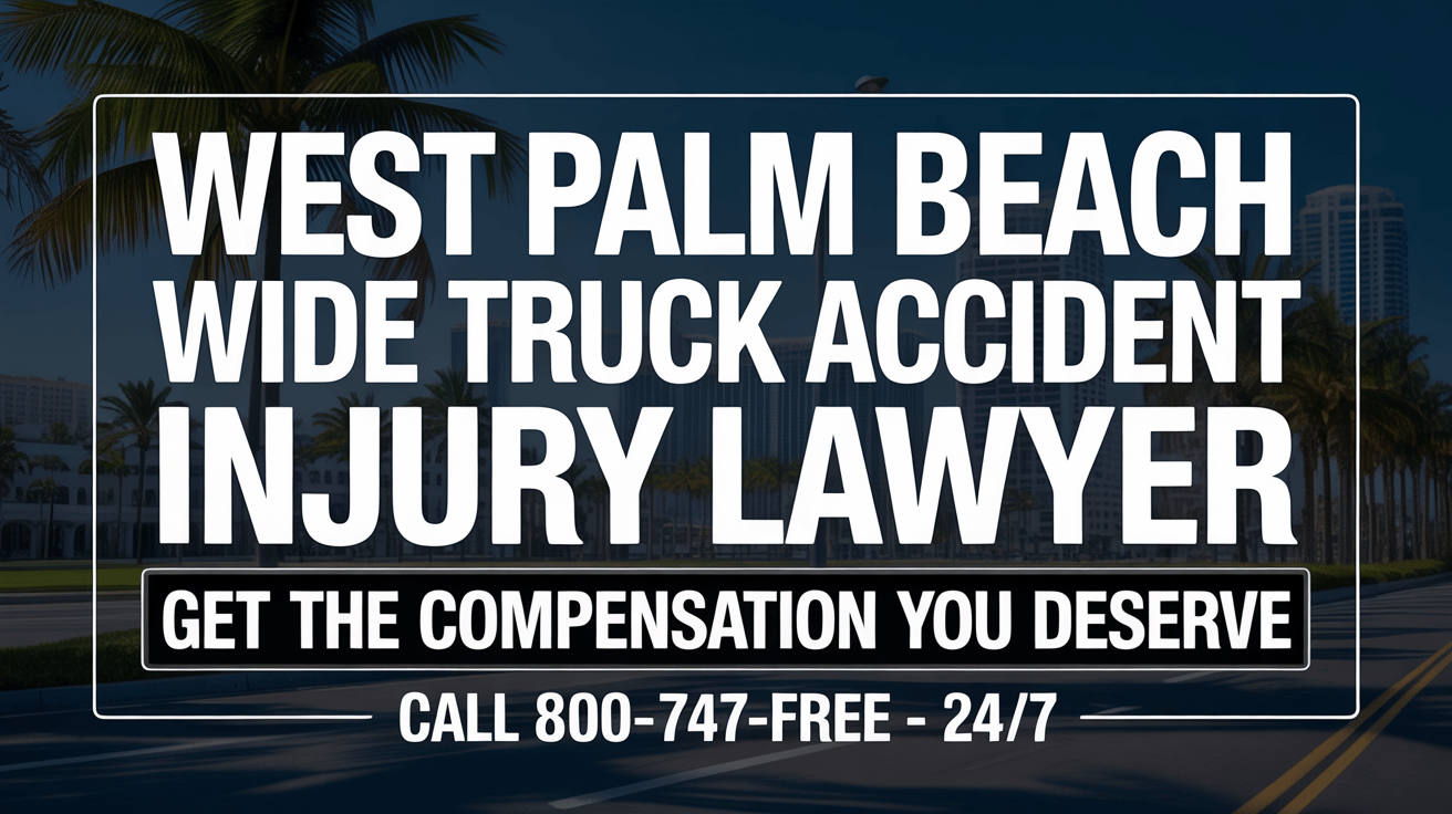 Abogado de lesiones por accidente de camión de giro amplio en West Palm Beach