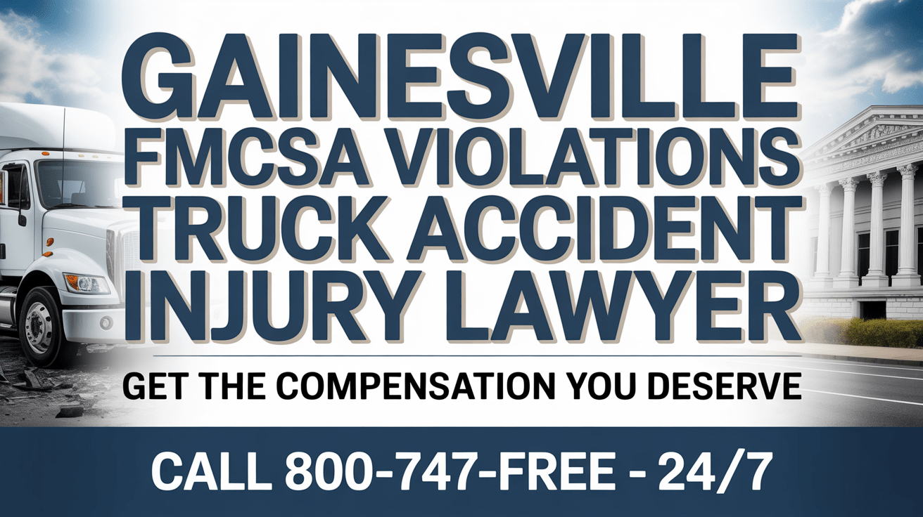 Abogado de lesiones por accidentes de camiones por violaciones de la FMCSA en Gainesville
