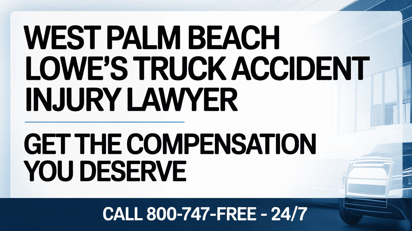 Abogado de lesiones por accidente de camión de Lowe's en West Palm Beach
