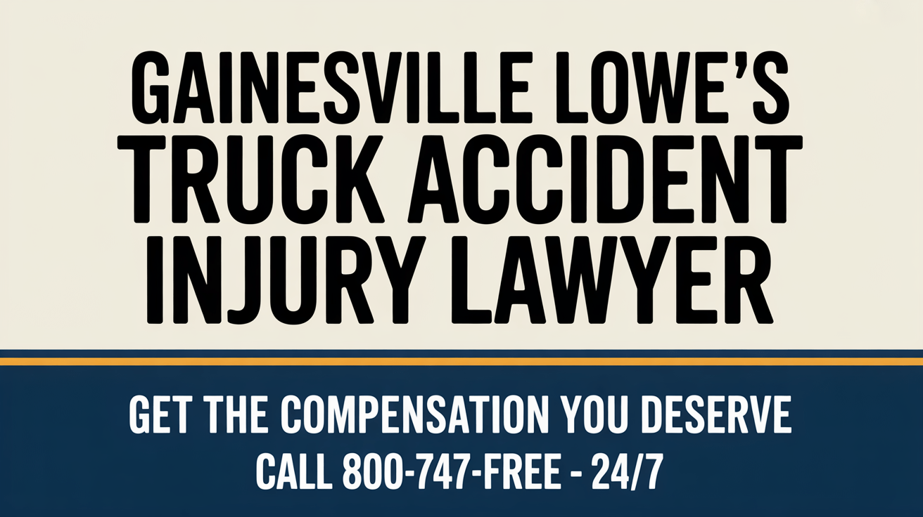 Abogado de lesiones por accidente de camión de Lowe's en Gainesville