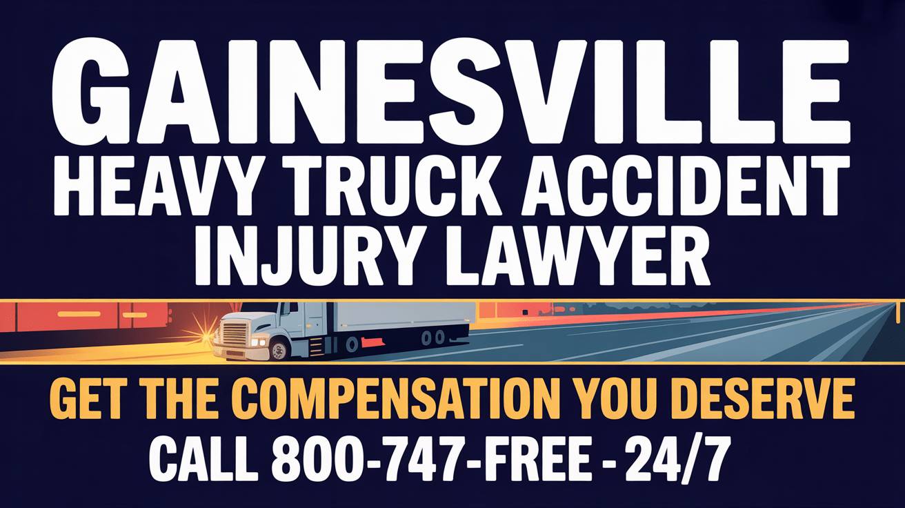 Abogado de lesiones por accidente de camión pesado en Gainesville