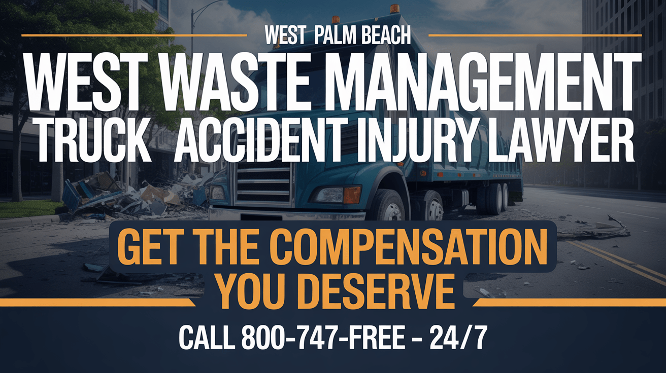 Abogado de lesiones por accidente de camión de gestión de residuos en West Palm Beach