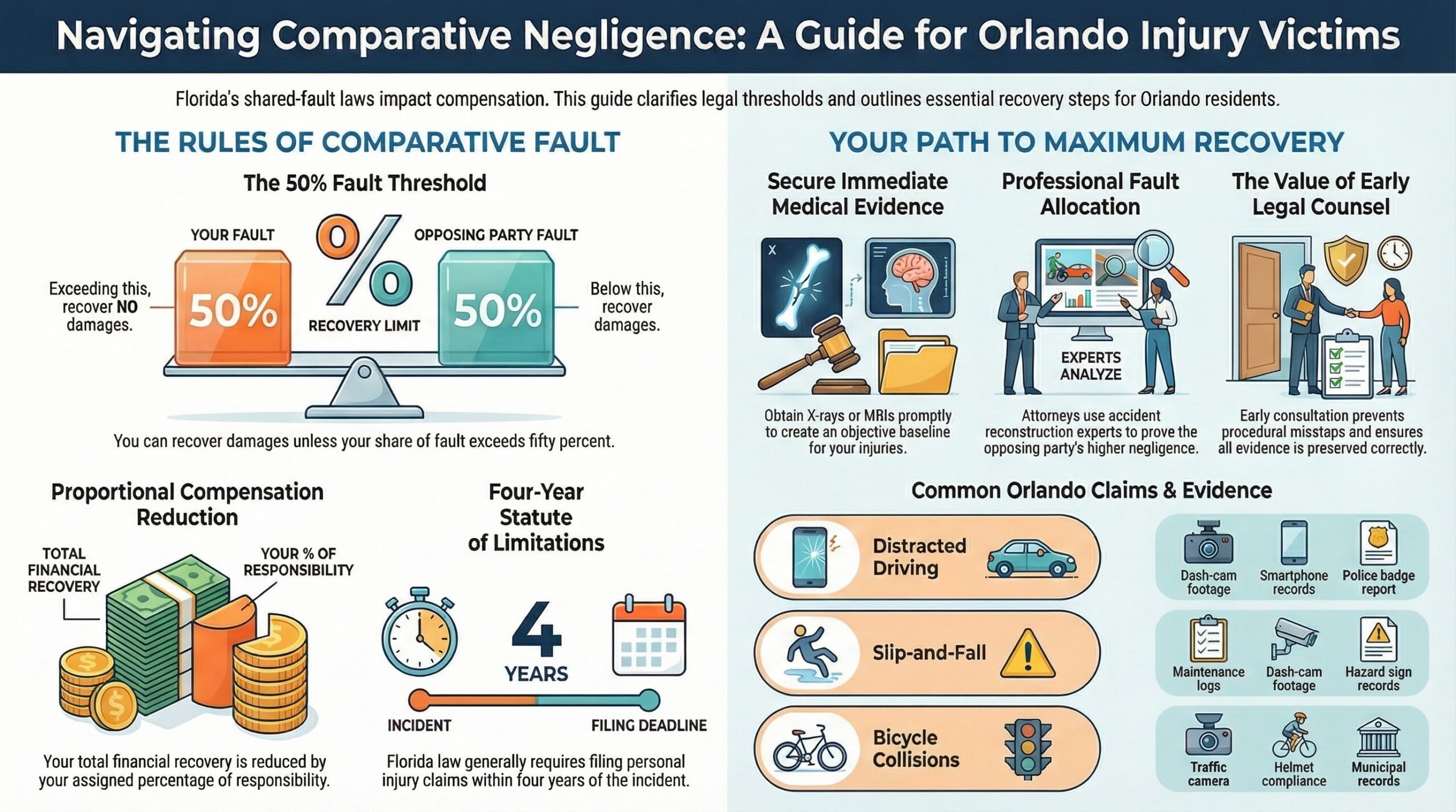 Abogado de Lesiones por Negligencia Comparativa en Orlando