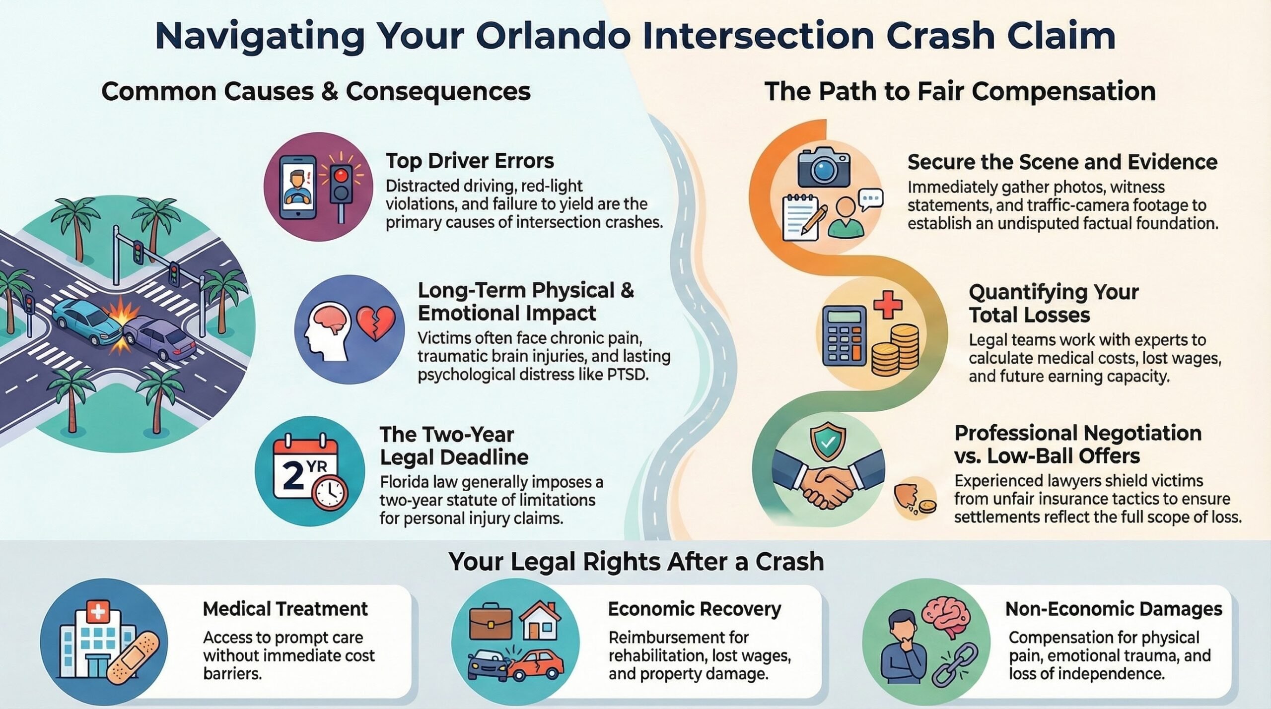 Navegando Reclamaciones de Accidentes en Intersecciones de Orlando