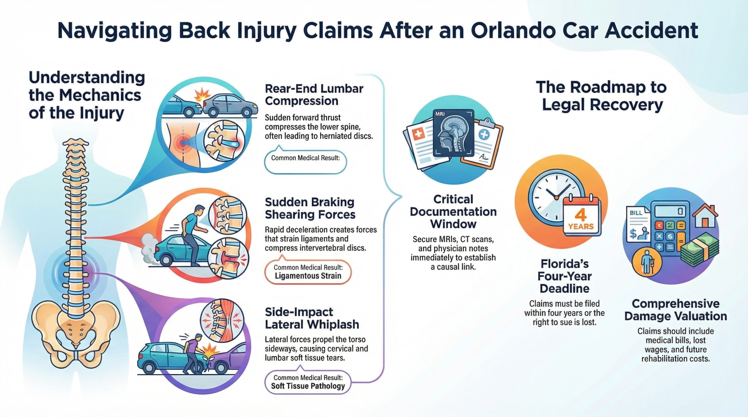Abogado de Accidentes de Auto por Lesión de Espalda en Orlando