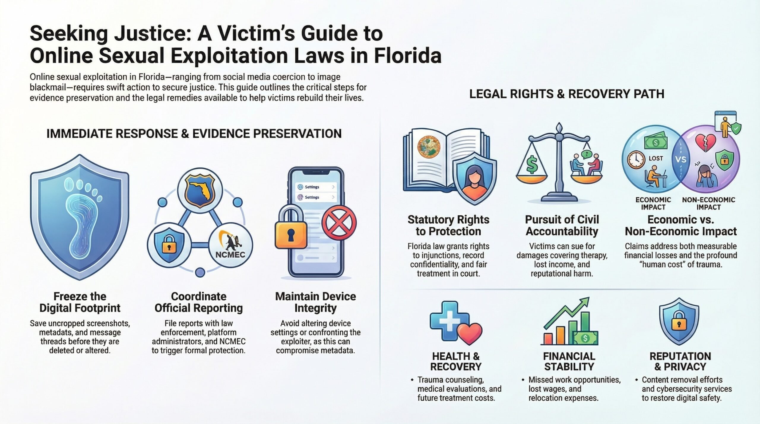 Guía para Víctimas de Explotación en Línea en Florida