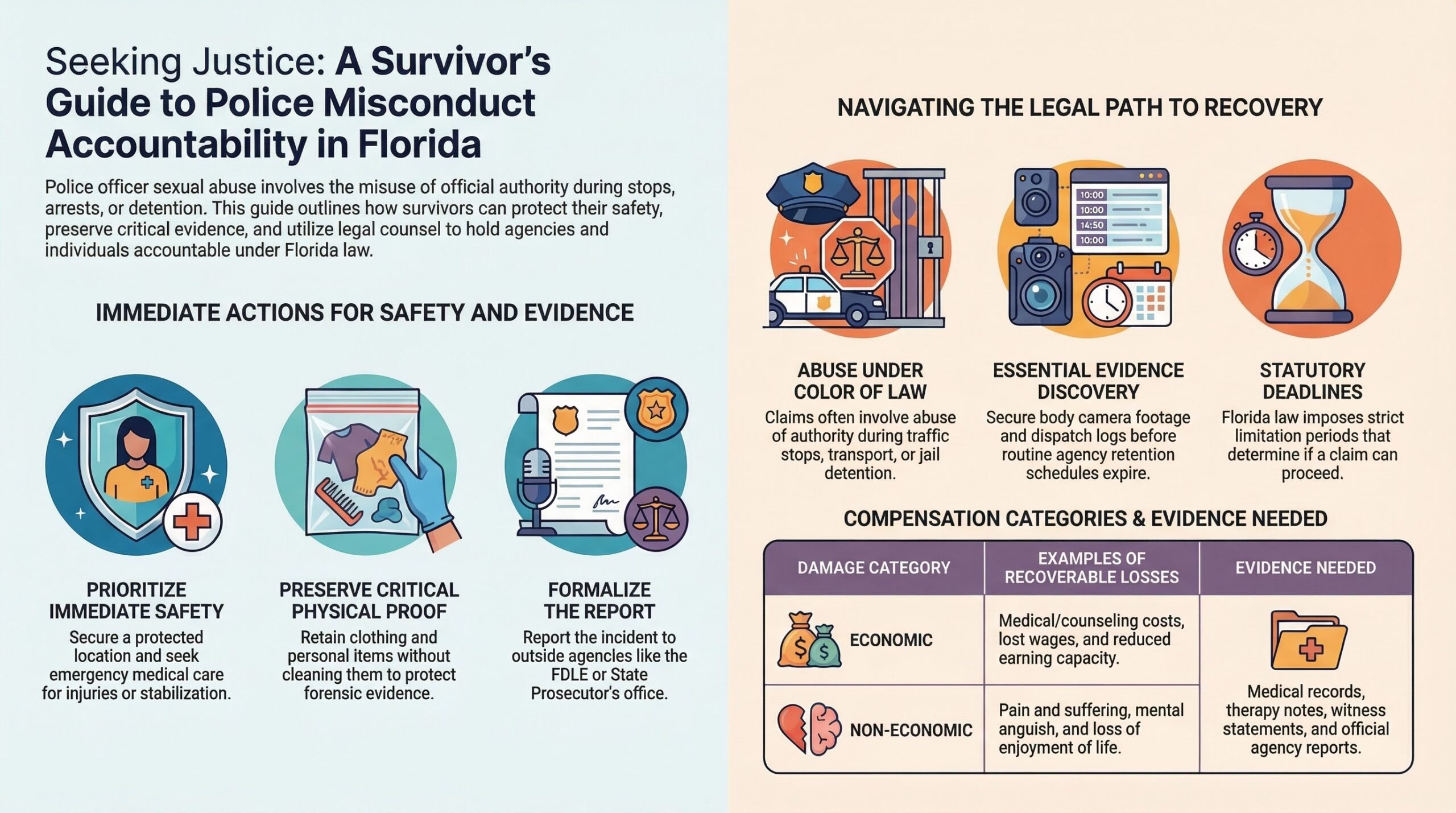 Guía para Sobrevivientes de Mala Conducta Policial en Florida