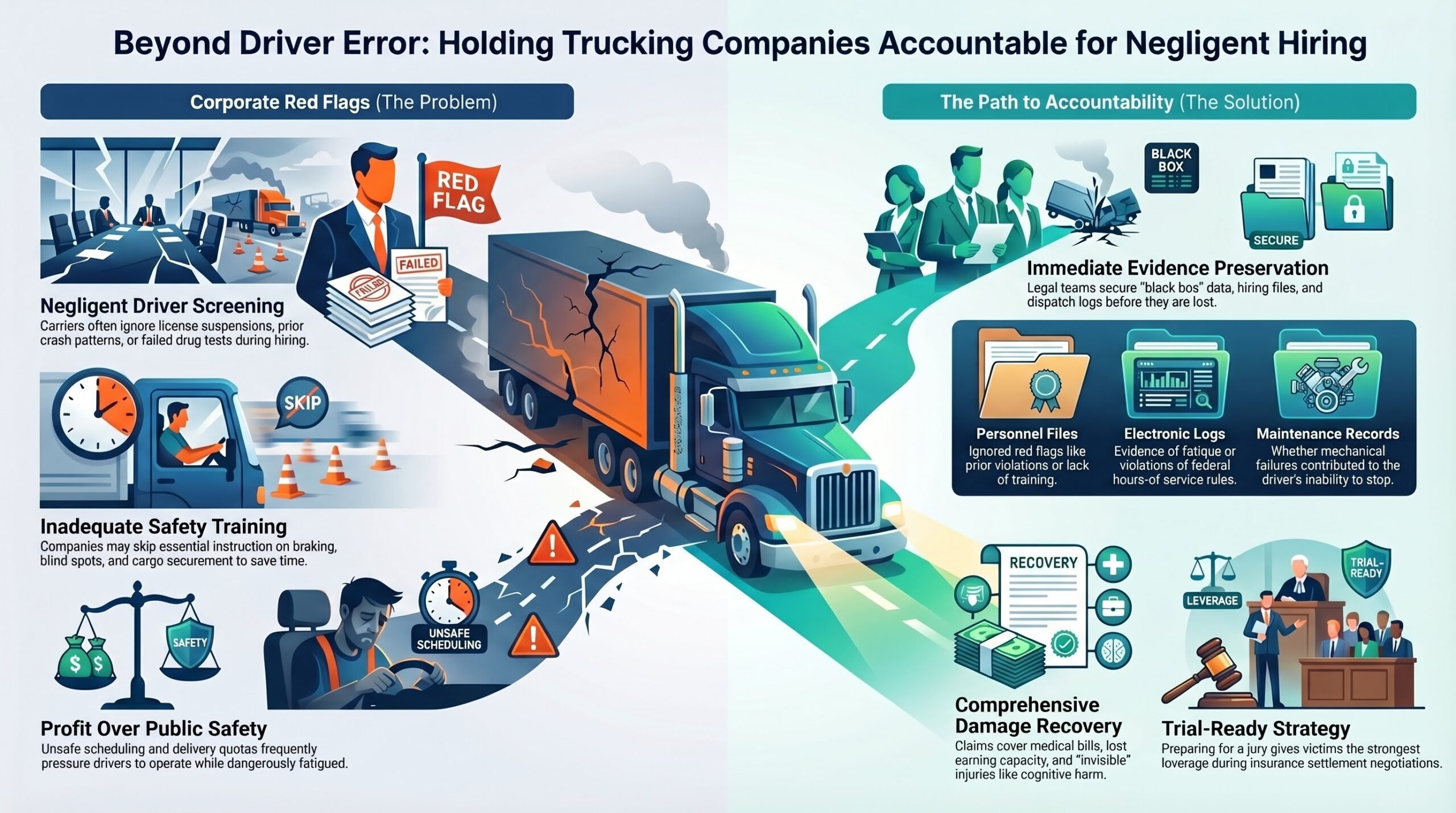 Negligent Trucking Company Accountability Infographic