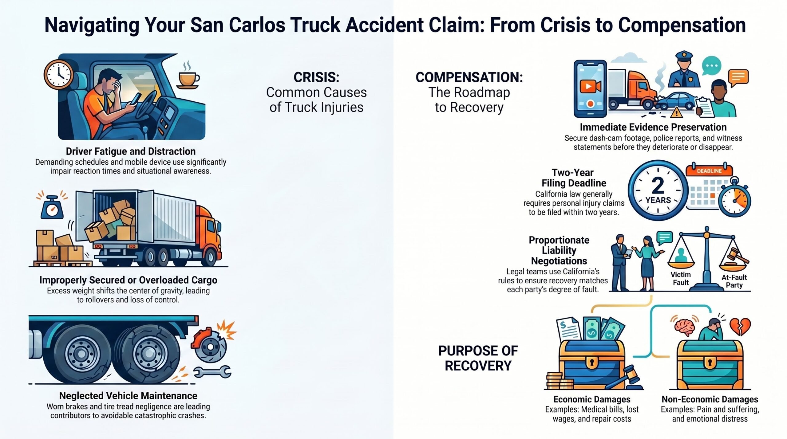 San Carlos Truck Accident Injury Lawyer