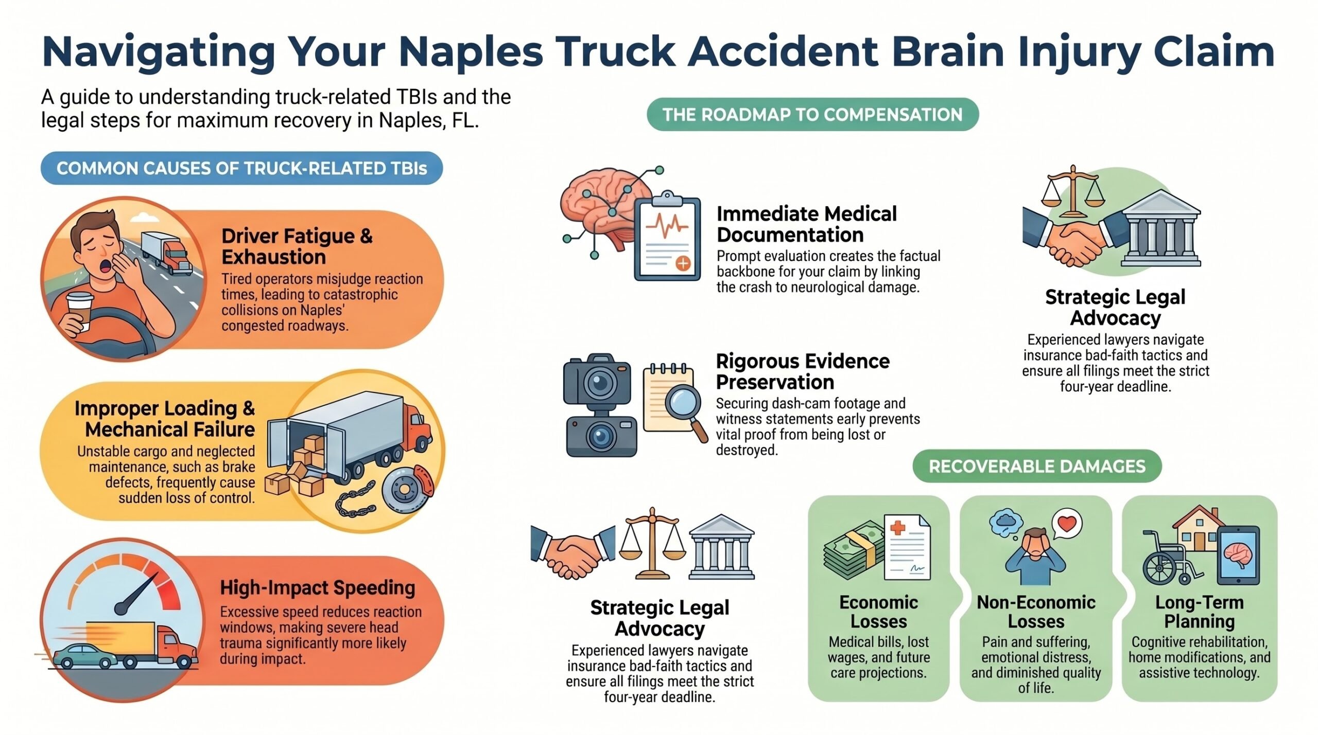 Guía de Lesiones Cerebrales por Accidentes de Camiones en Nápoles