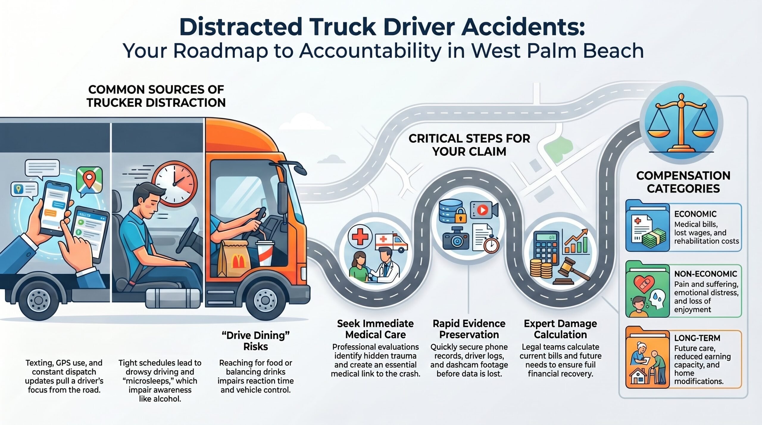 Distracted Truck Driver Accident Guide