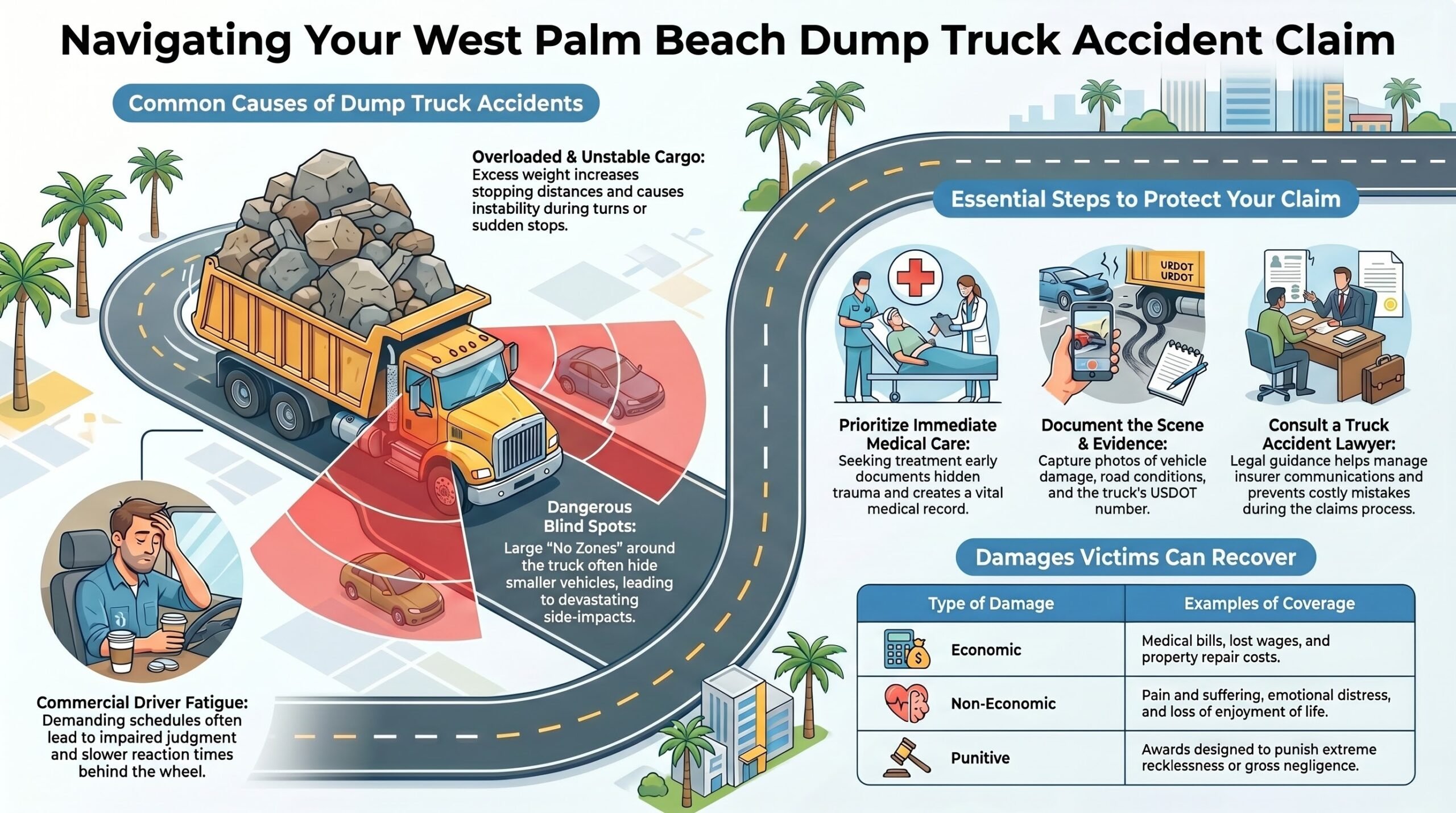 West Palm Beach Dump Truck Accident Injury Lawyer