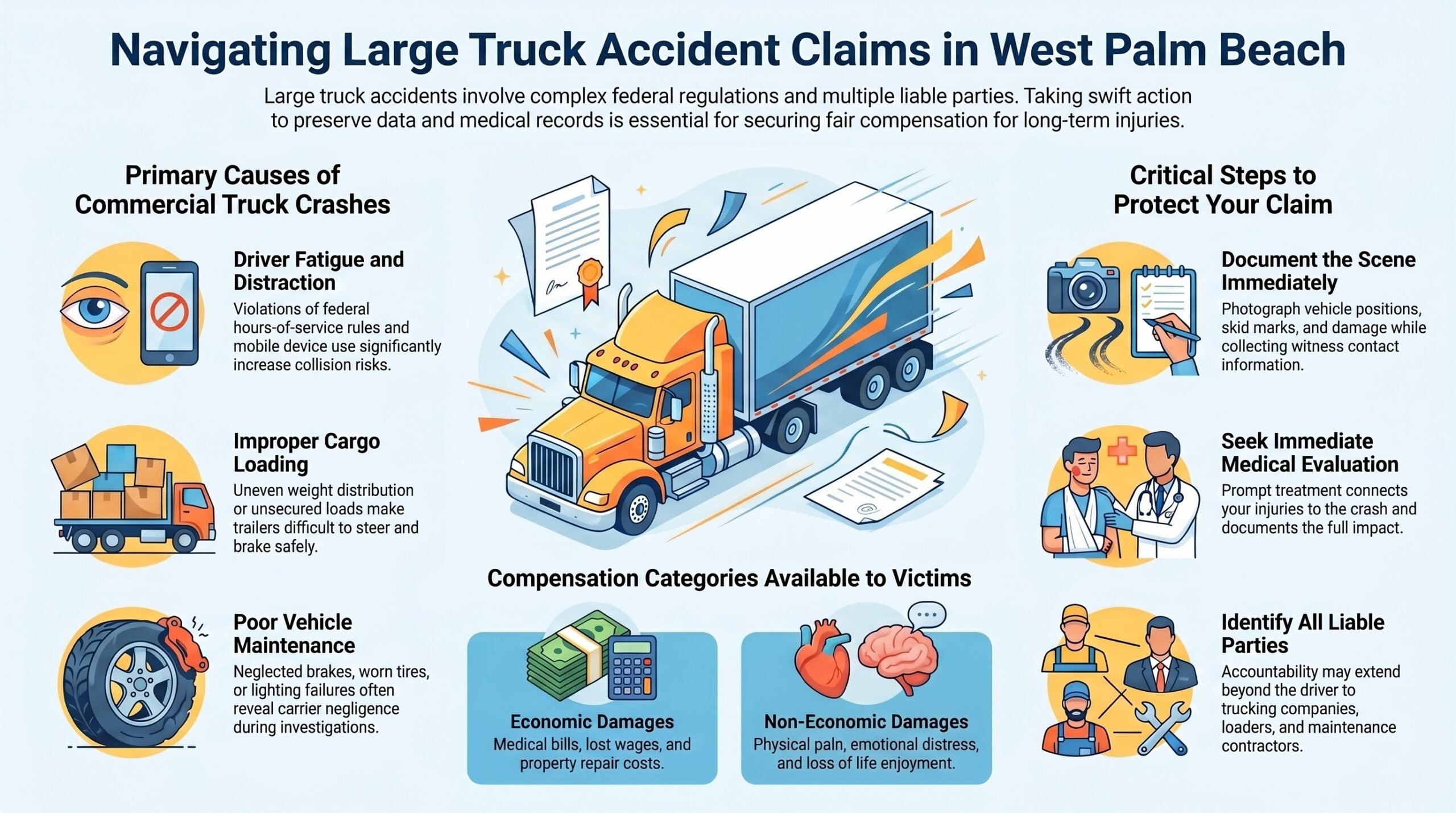 Abogado de Lesiones por Accidentes de Camiones Grandes en West Palm Beach