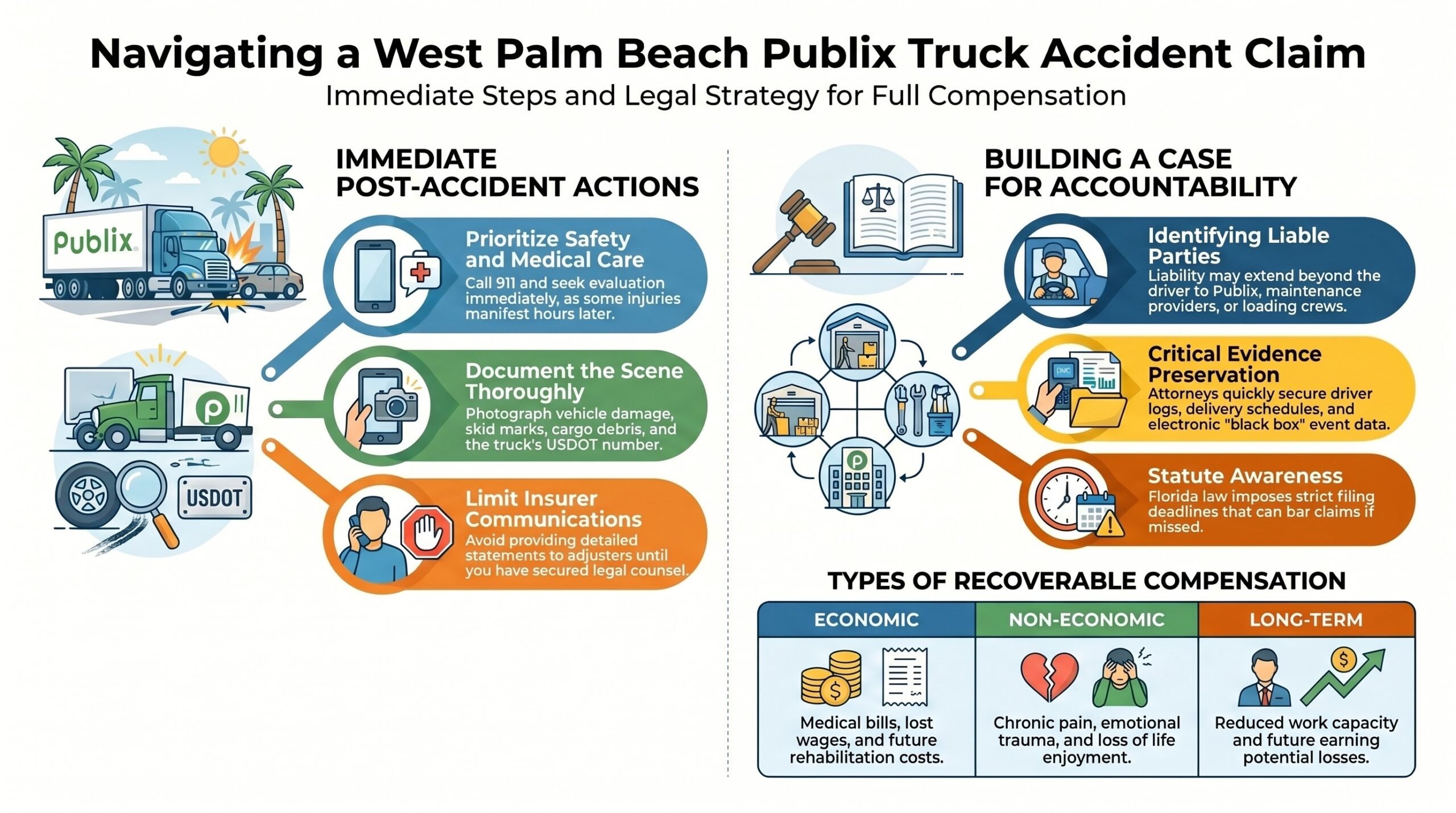 Abogado de Lesiones por Accidentes de Camiones de Publix en West Palm Beach