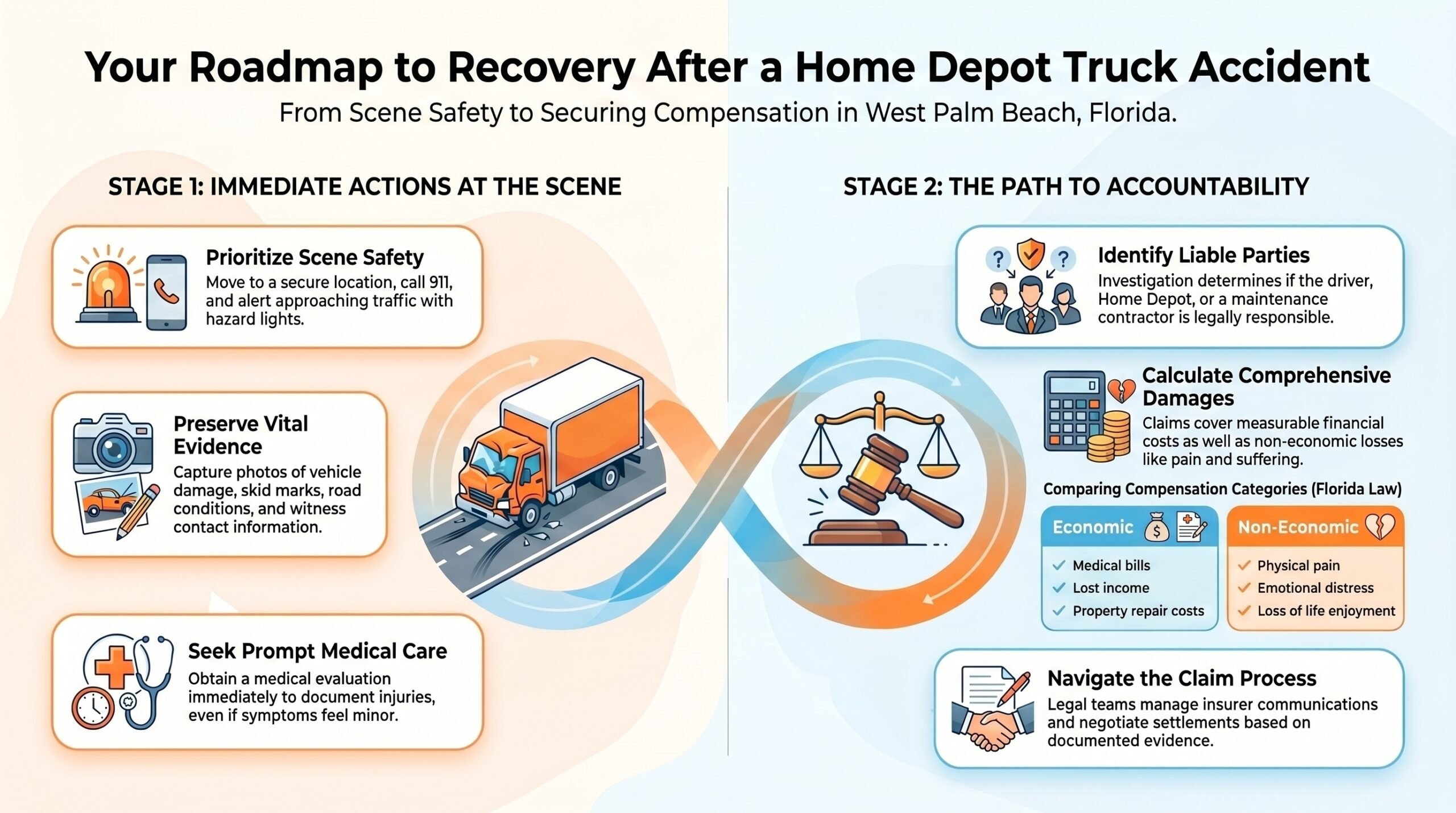 Abogado de Lesiones por Accidentes de Camiones de Home Depot en West Palm Beach