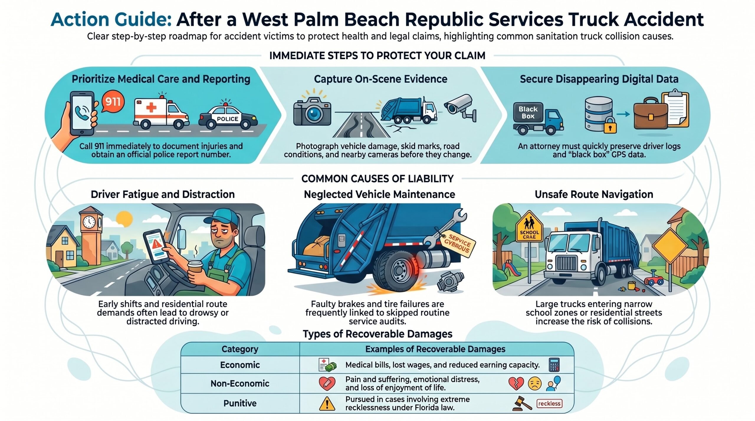 West Palm Beach Republic Services Truck Accident Injury Lawyer