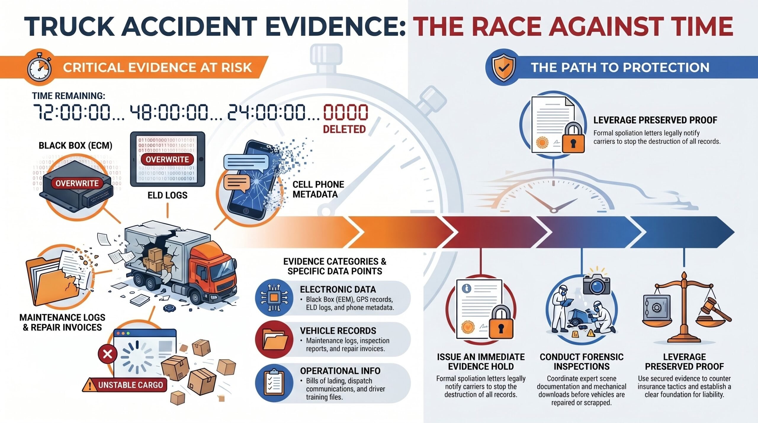Guía de Preservación de Evidencia de Accidentes de Camiones