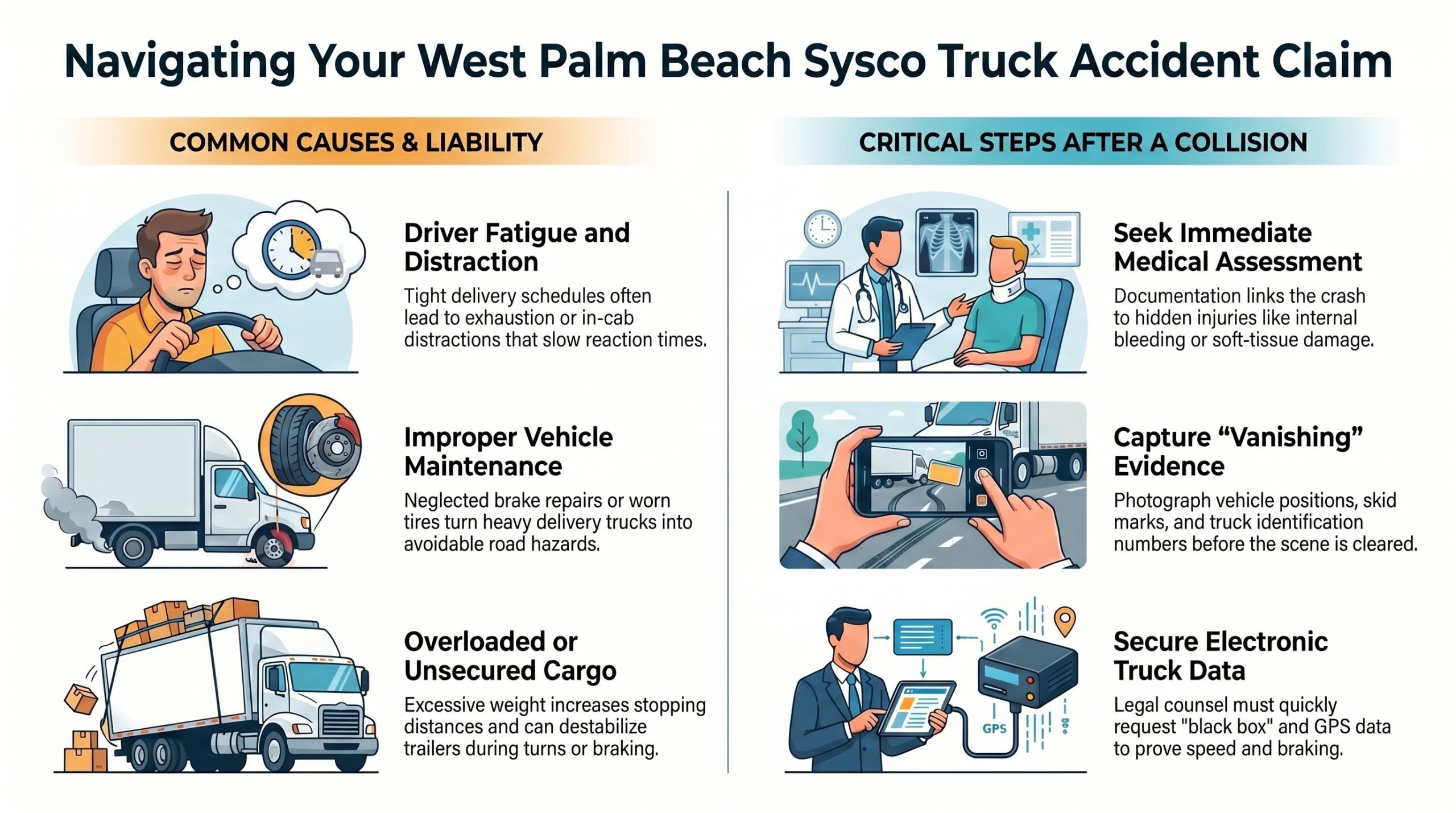 Abogado de Lesiones por Accidentes de Camiones de Sysco en West Palm Beach