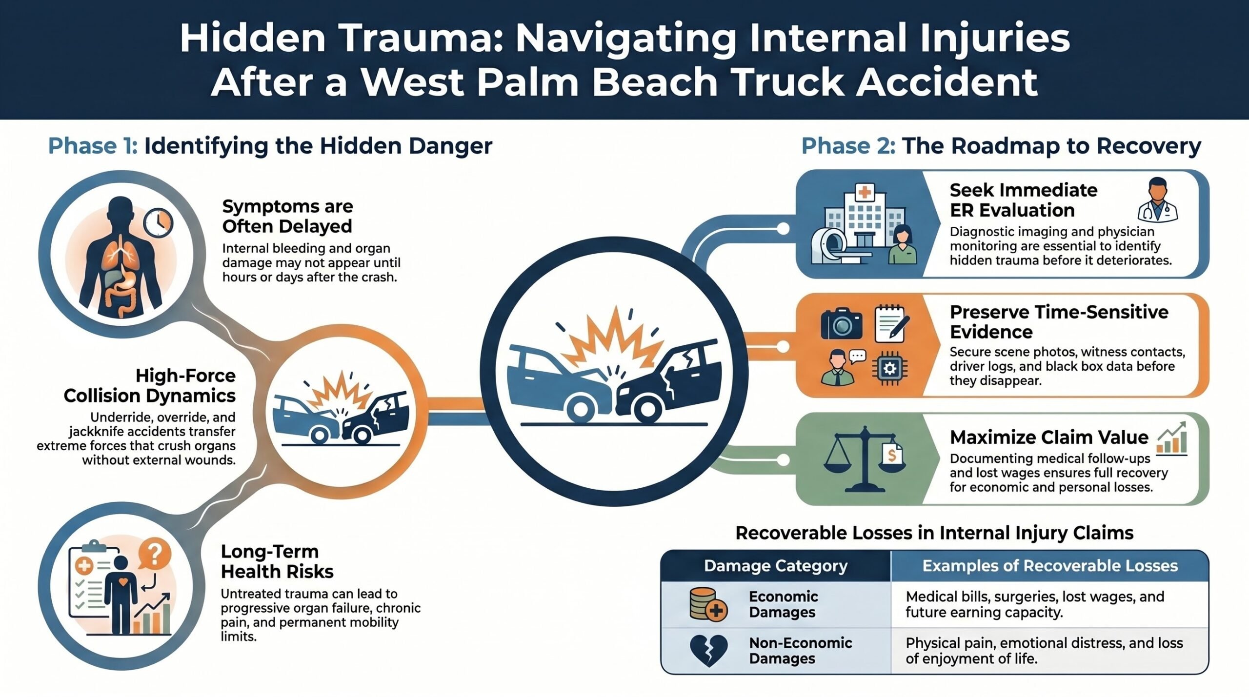 West Palm Beach Truck Accident Internal Injuries Lawyer