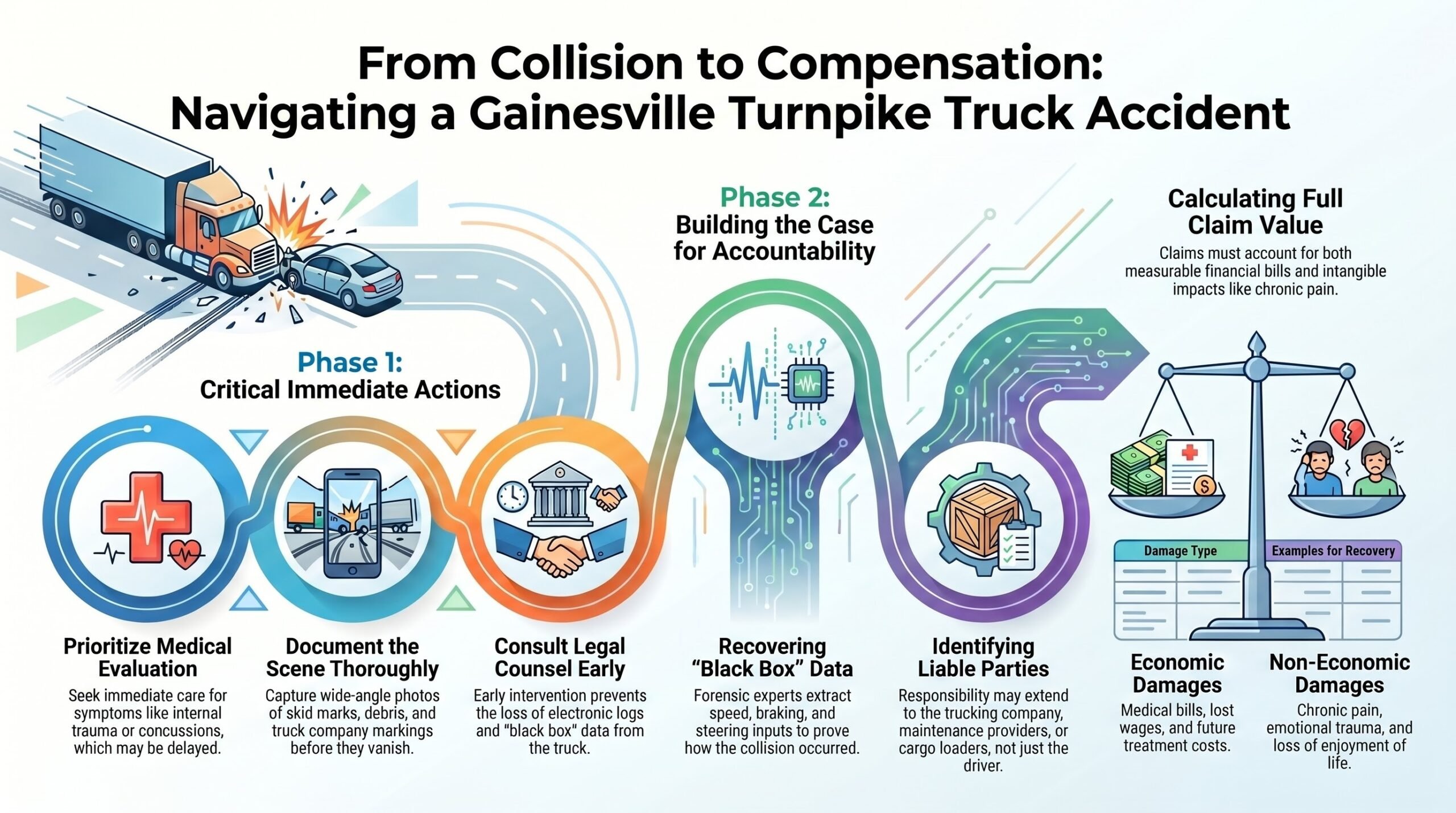 Abogado de Lesiones por Accidentes de Camiones en Gainesville Turnpike