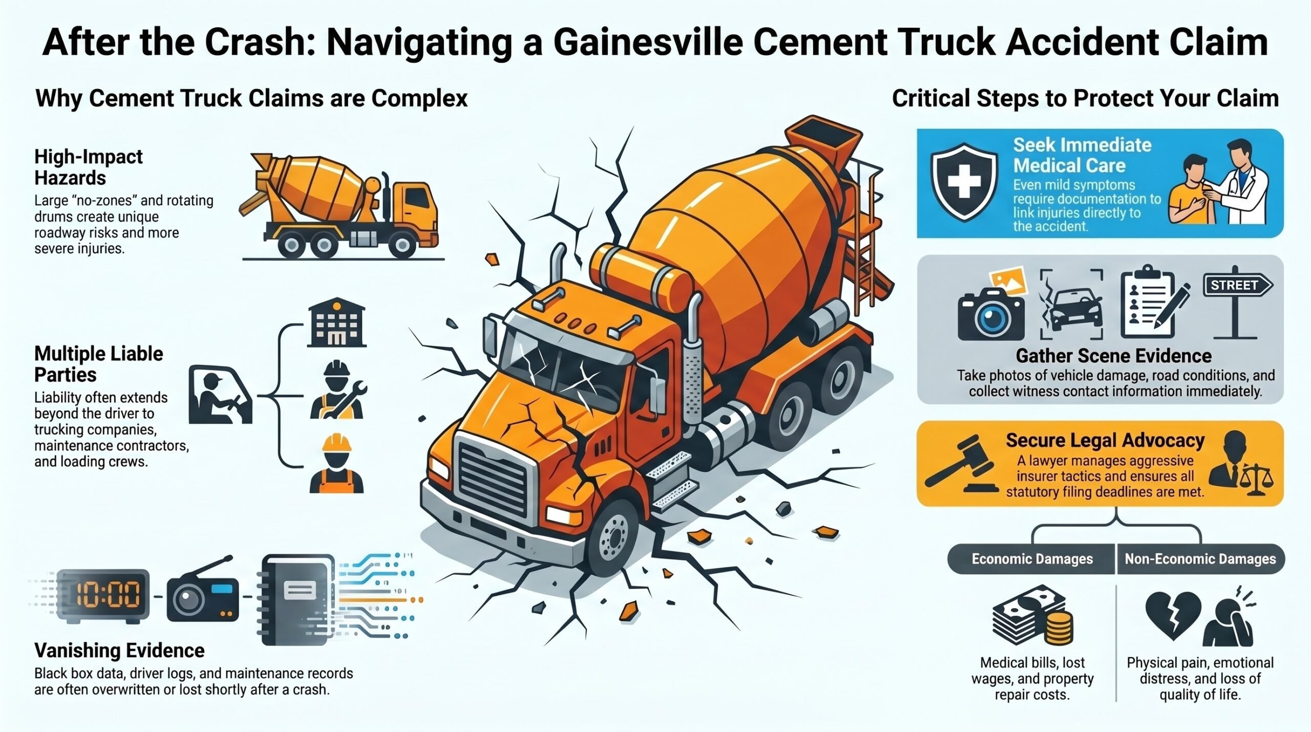 Navigating Cement Truck Accident Claims