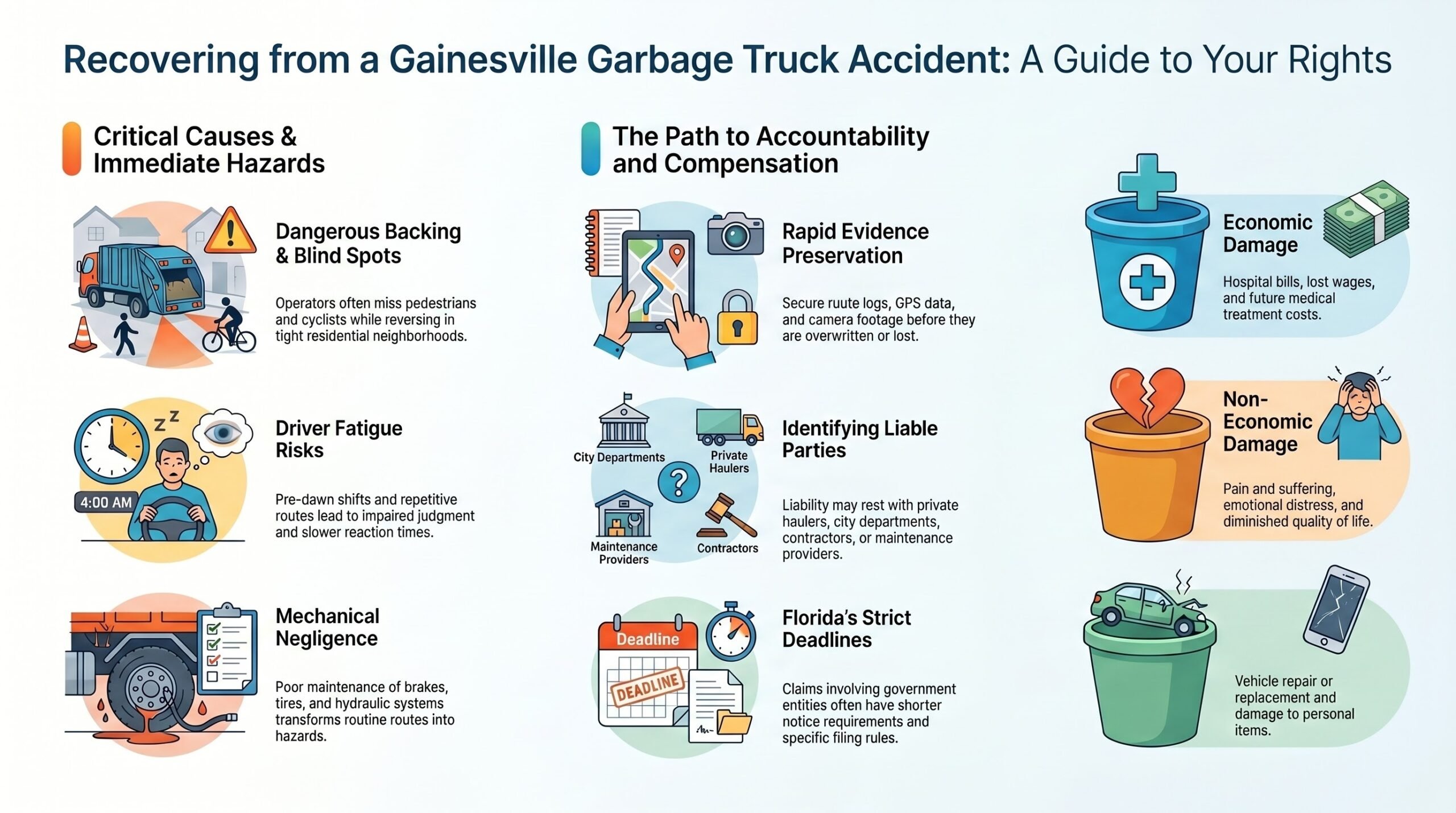 Guía de Accidentes de Camiones de Basura en Gainesville