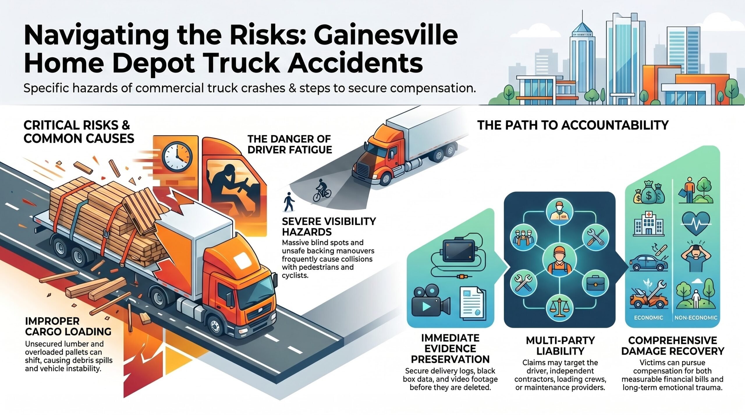 Abogado de Lesiones por Accidentes de Camiones de Home Depot en Gainesville