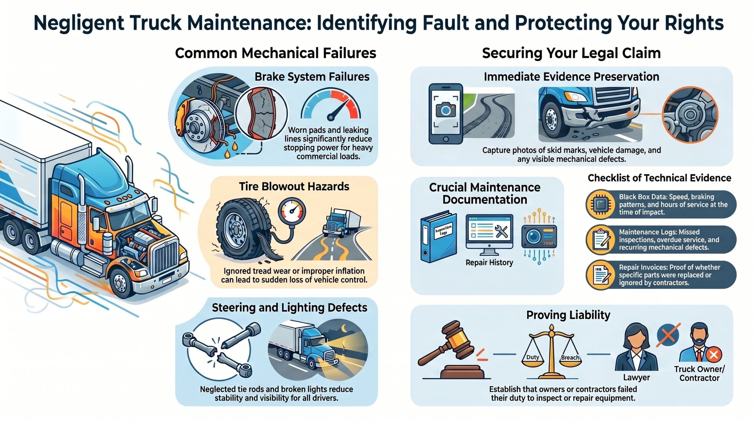 Negligent Truck Maintenance Legal Guide