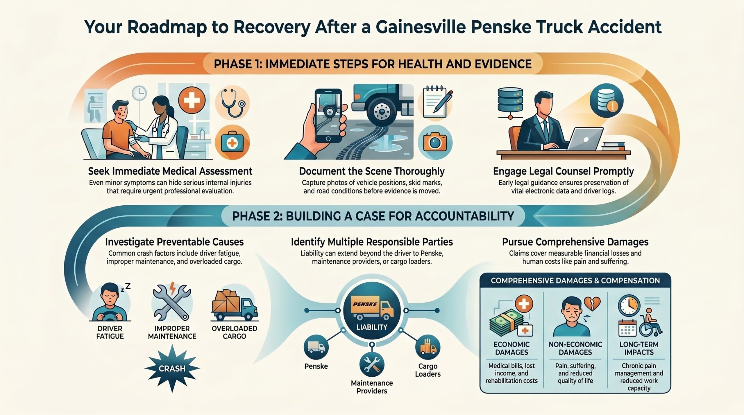 Abogado de Lesiones por Accidente de Camión Penske en Gainesville