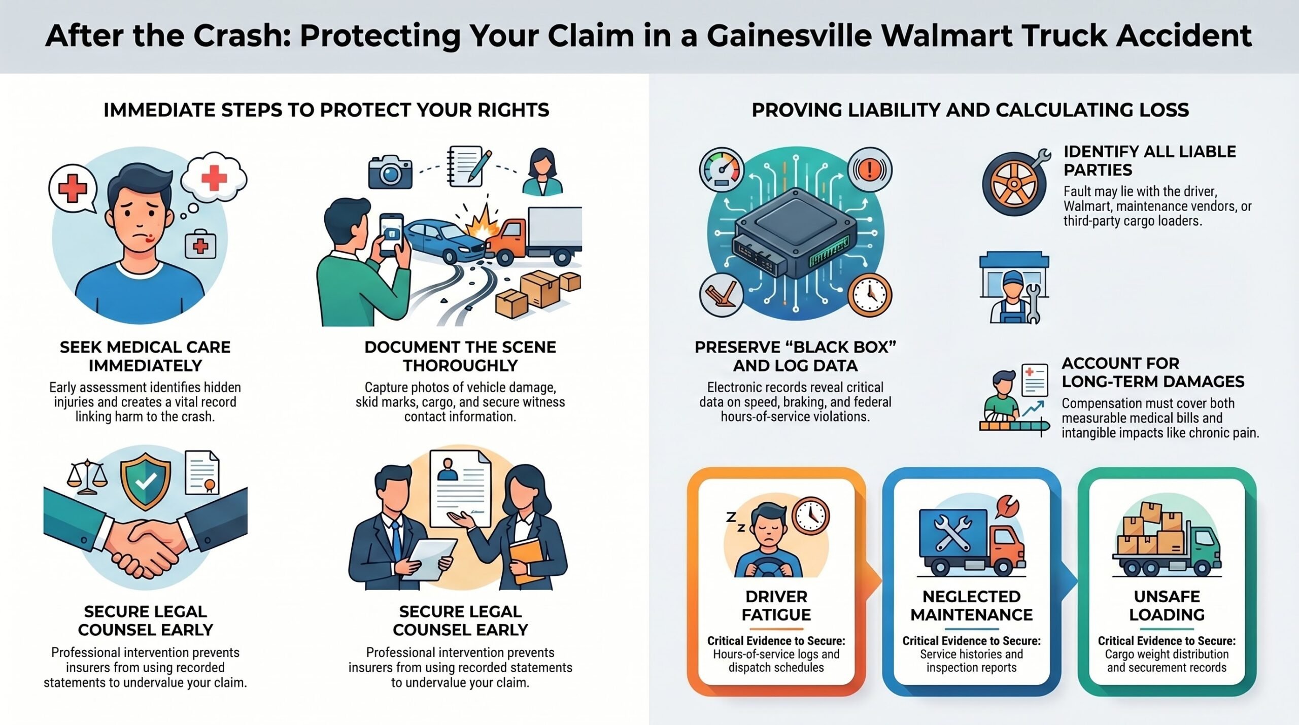 Abogado de Lesiones por Accidentes de Camiones de Walmart en Gainesville