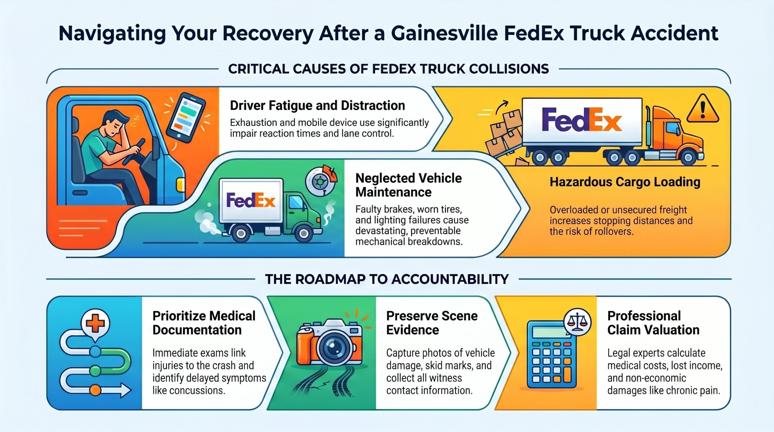Abogado de Lesiones por Accidente de Camión FedEx en Gainesville