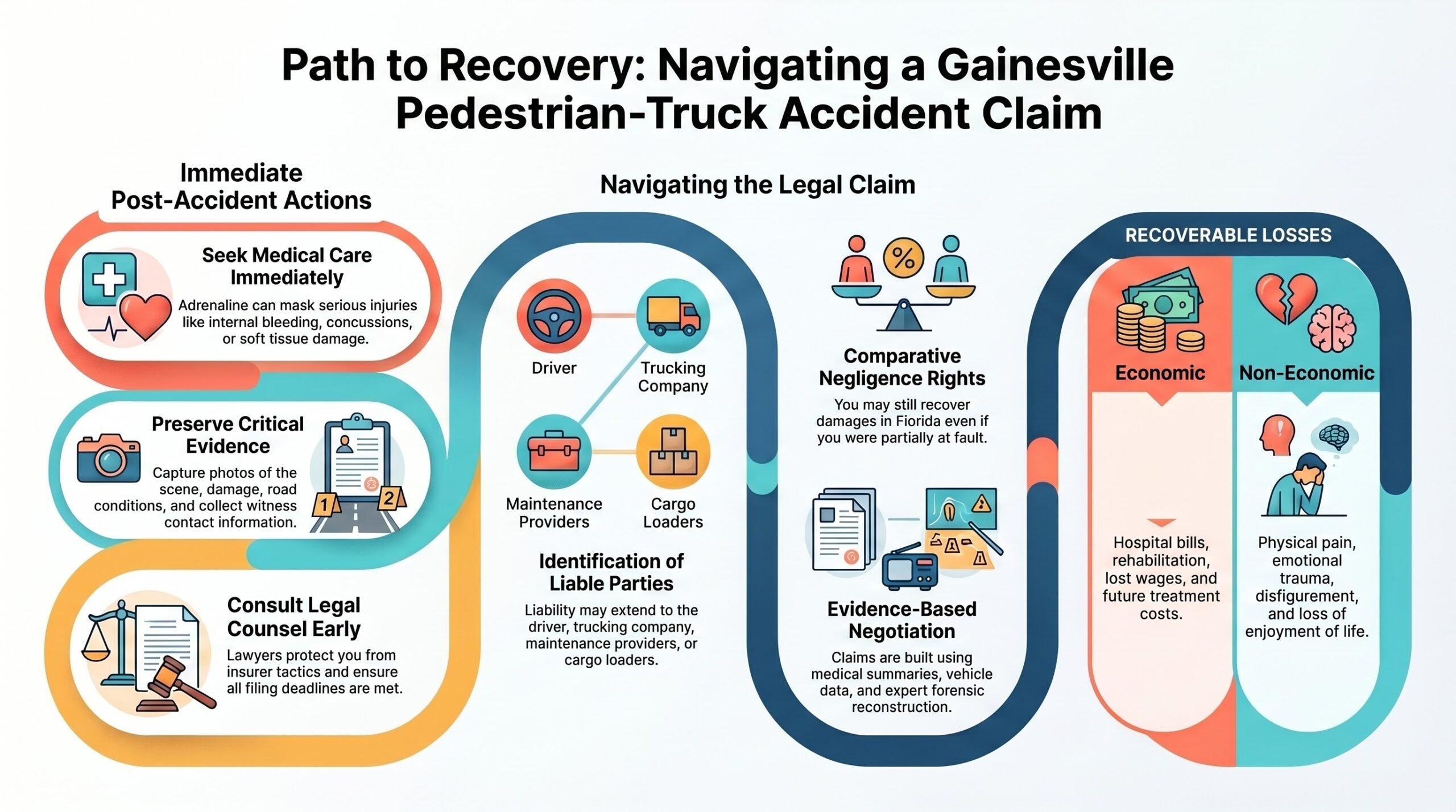 Abogado de Lesiones por Accidentes de Camiones con Peatones en Gainesville