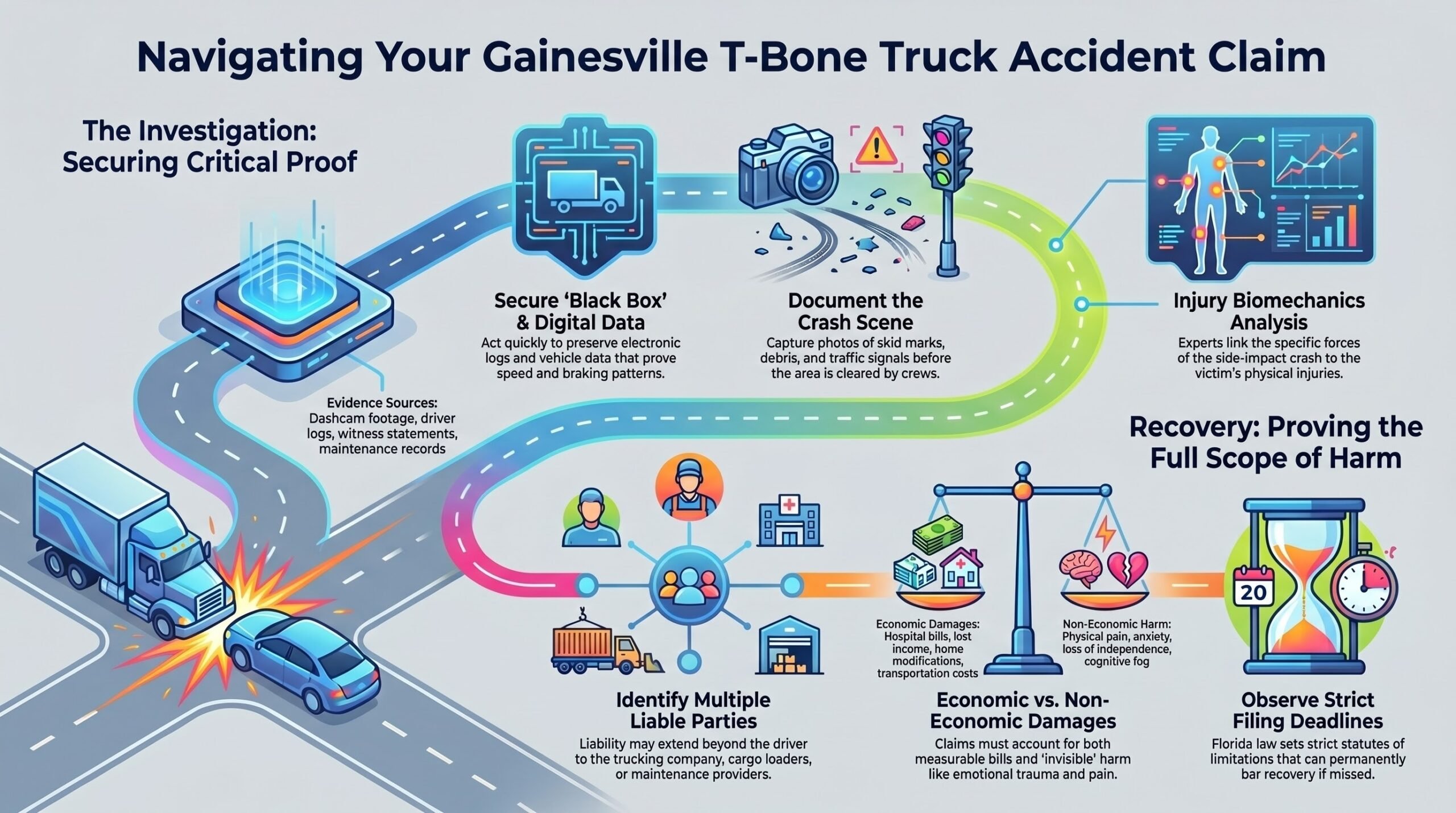 Guía de Reclamación por Accidentes de Camiones en Gainesville