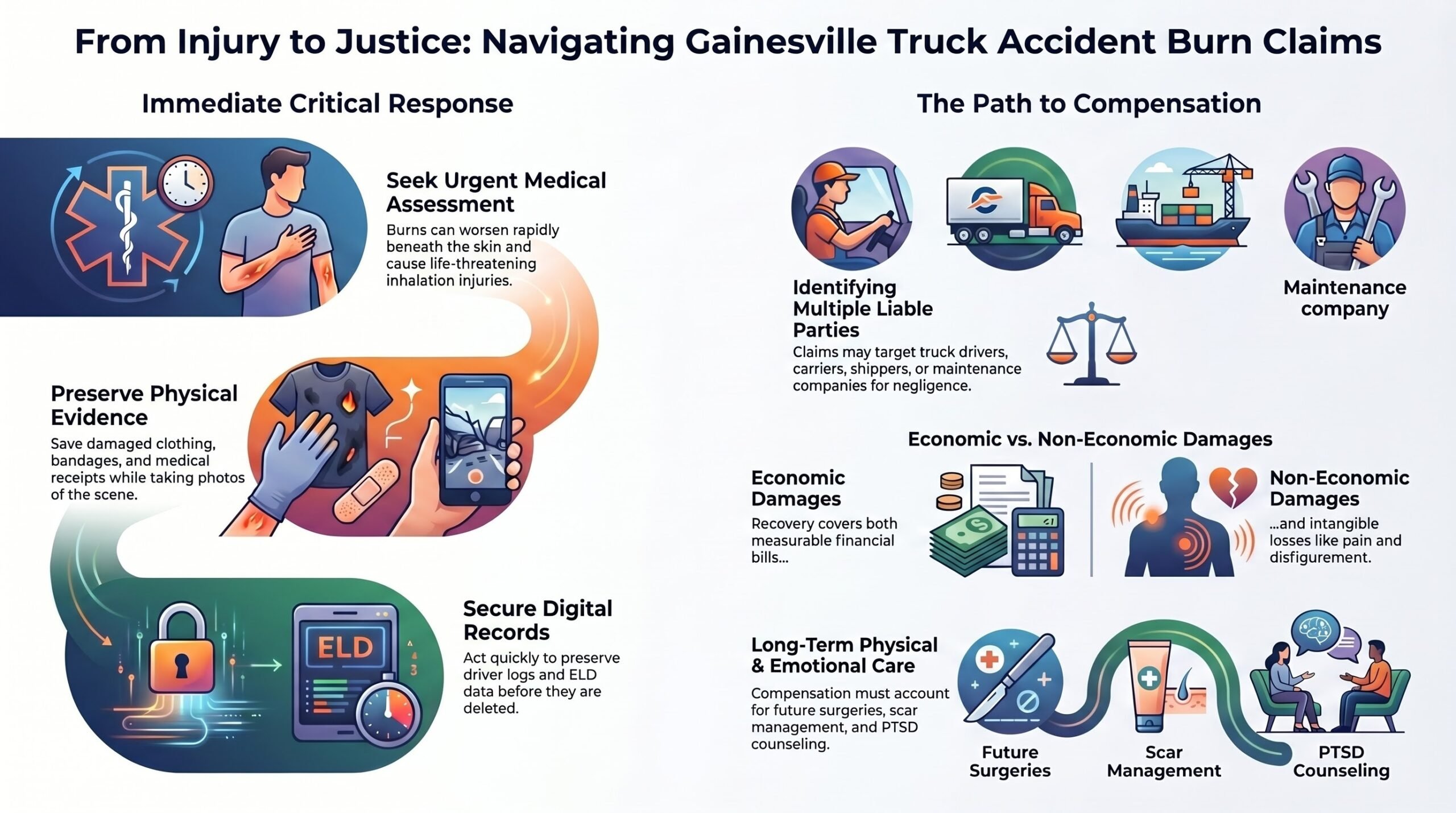 Abogado de Lesiones por Quemaduras en Accidentes de Camiones en Gainesville