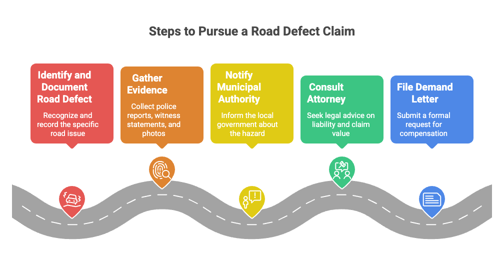 Steps to Pursue a Road Defect Claim