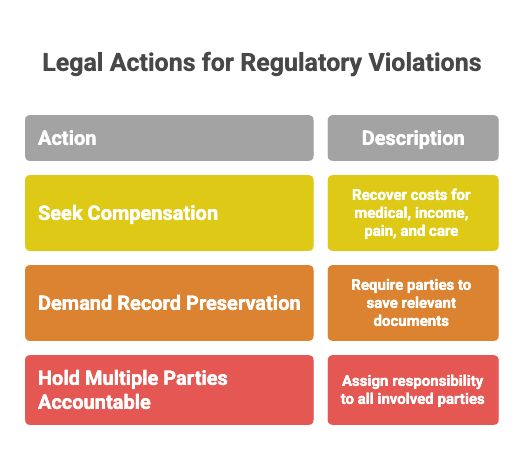 Acciones Legales por Violaciones Regulatorias