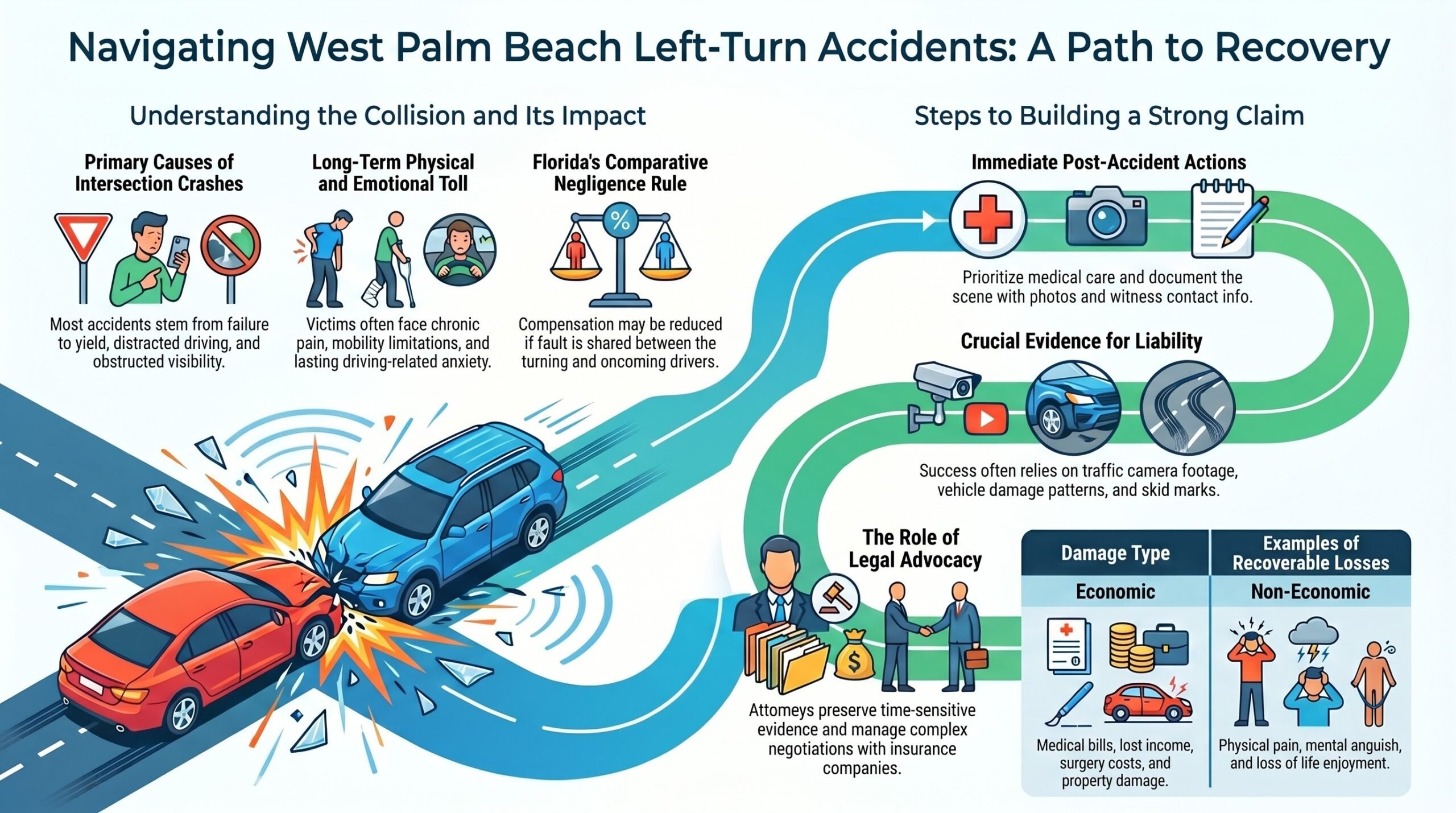 West Palm Beach Left-Turn Car Accident Injury Lawyer