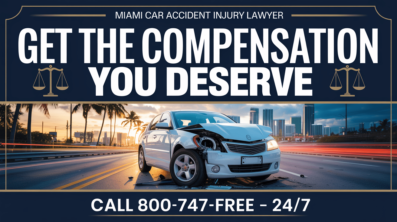Abogado de lesiones por accidente de coche en carretera local de Miami