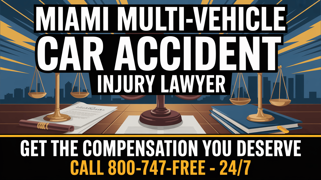 Abogado de Lesiones por Accidentes de Coche de Múltiples Vehículos en Miami