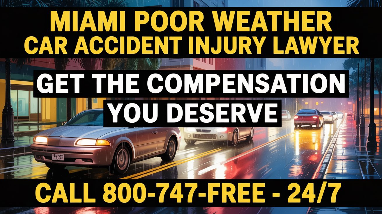Abogado de lesiones por accidente de coche en Miami por mal tiempo