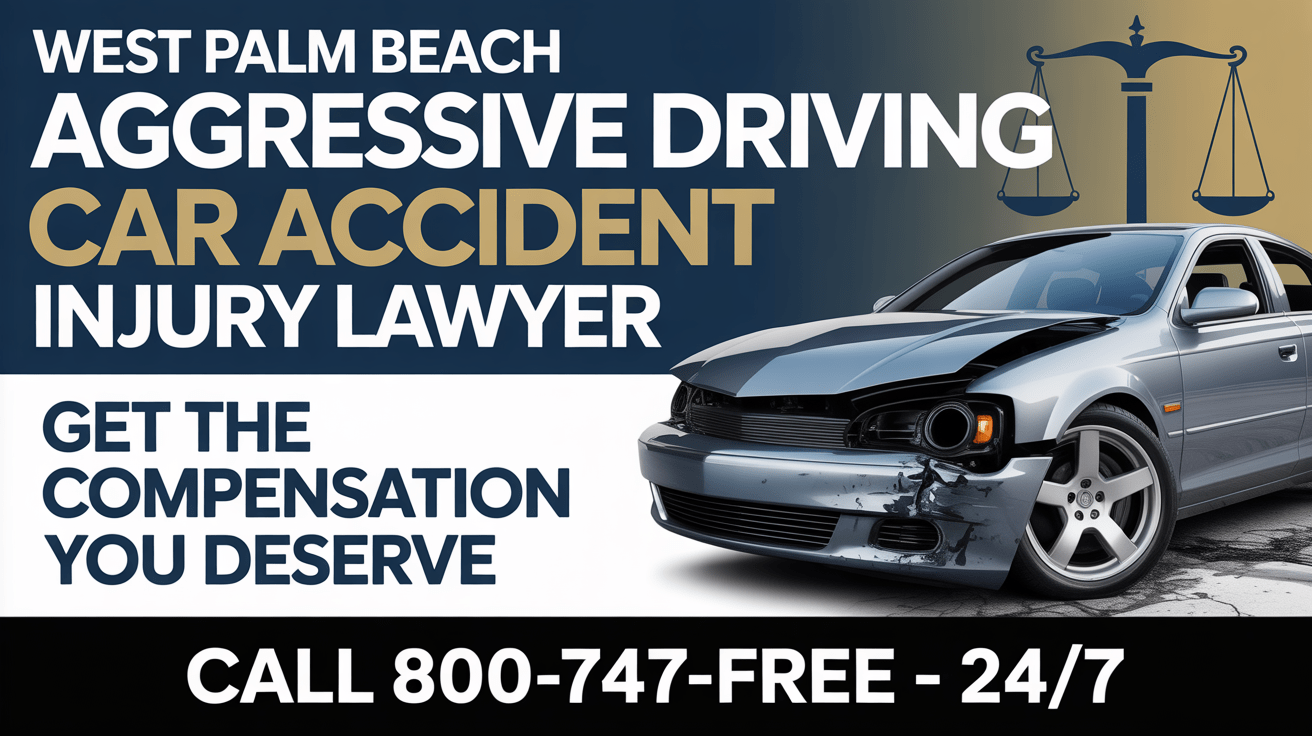 Abogado de lesiones por accidente de coche de conducción agresiva en West Palm Beach
