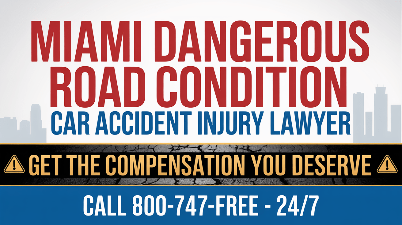 Miami Dangerous Road Condition Car Accident Injury Lawyer