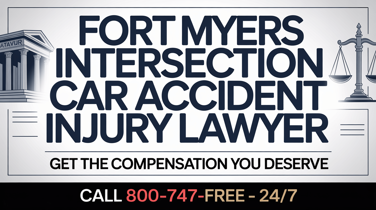 Abogado de lesiones por accidente de coche en intersecciones de Fort Myers