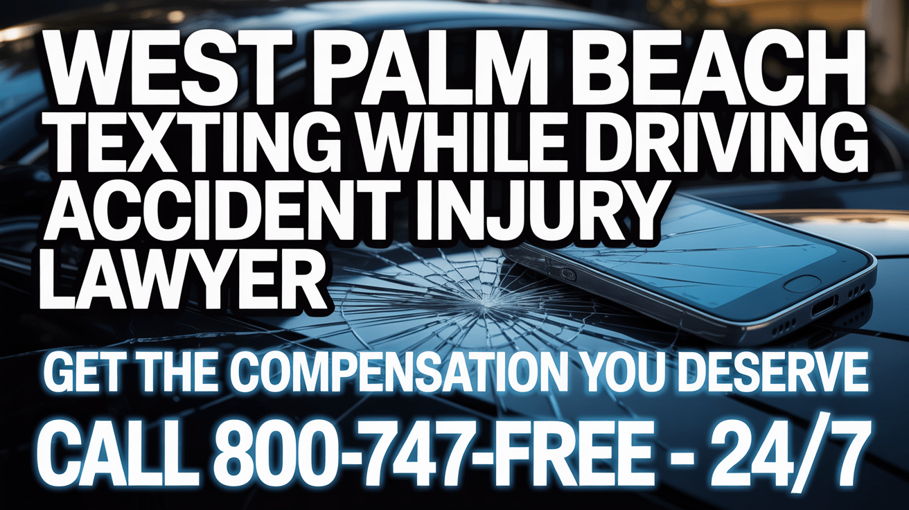 Abogado de lesiones por accidente de texto mientras se conduce en West Palm Beach
