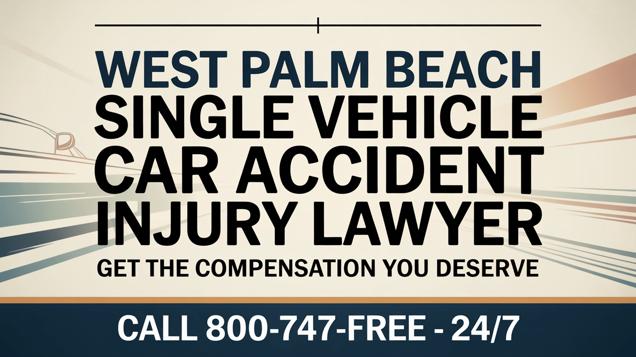 Abogado de lesiones por accidente de automóvil de un solo vehículo en West Palm Beach
