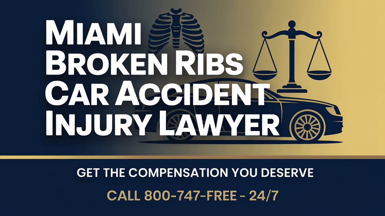 Abogado de lesiones por accidente automovilístico con costillas rotas en Miami